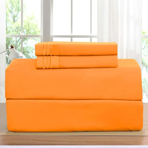 Vista 14 de Elegant Comfort Juego de sábanas de lujo en Amazon 1500 Premier resistente a las arrugas, la decoloración y las manchas, juego de sábanas de 4