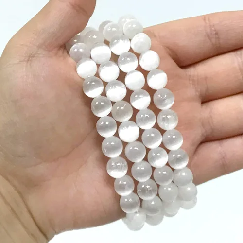 Vista 149 de Gem Avenue Handmade Round Bead Stretch Bracelet Unisex Natural Stone Beaded Jewelry for Men & Women, Elastic Wristband for Daily Wear