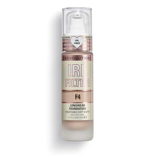 Vista 9 de Revolution IRL Filter Longwear Foundation, F7 Fórmula suave y transpirable, cobertura media a completa, acabado mate, vegano y libre de crueldad
