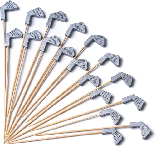 Vista 26 de PuTwo palillos de cóctel hechos a mano 300 unidades palillos de cóctel de bambú natural con cuentas cúbicas en los extremos, ecológicos, pinchos