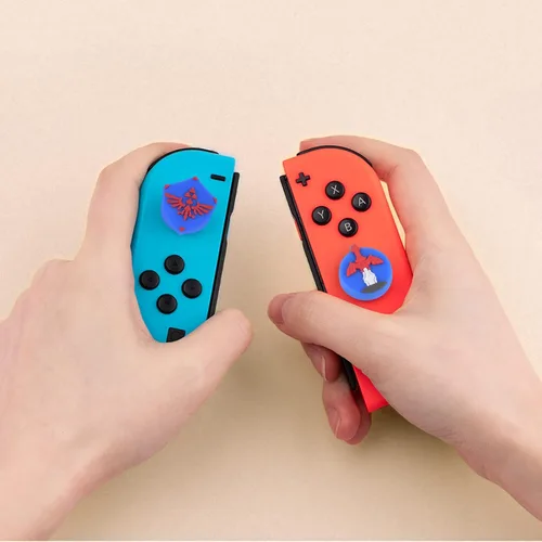 Vista 5 de DLseego Zelda Skyward Sword - Tapas de agarre para el pulgar para Switch & Switch Lite & Switch OLED Joy Con Joystick Protive Button Caps