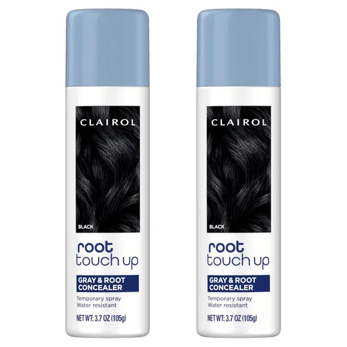 Vista 19 de Clairol Spray de coloración temporal para retoque de raíz, color de cabello negro, paquete de 1 Clairol Root Touch-Up Spray para teñir el cabello