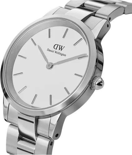 Vista 5 de Daniel Wellington Iconic Link Reloj pulsera de eslabones de oro rosa o plata