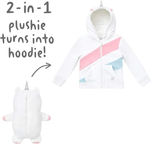 Vista 3 de Cubcoats Sudadera con capucha 2 en 1 para niños y peluche suave, Marrón