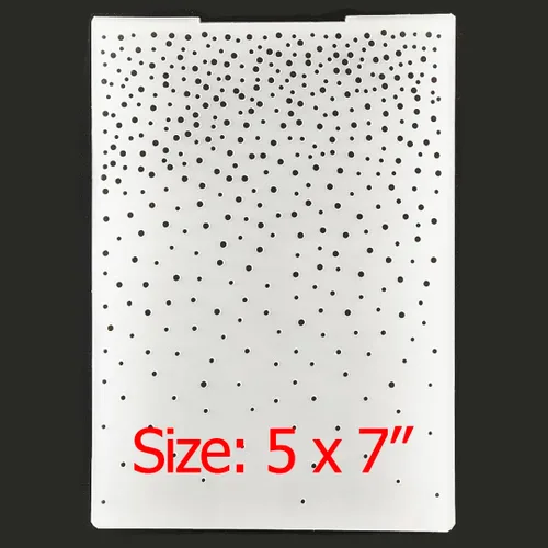 Vista 2 de KWELLAM Feliz Navidad Snowfall Copo de nieve puntos Fondo de plástico en relieve Carpetas para hacer tarjetas, álbumes de recortes y otras