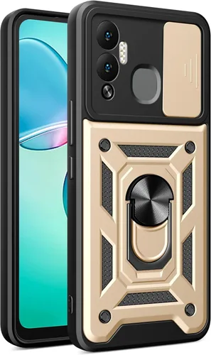 Vista 8 de Compatible con Tecno Pova Neo 2 Bracket Shell, con cubierta deslizante para lente de cámara compatible con Tecno Pova Neo 2 LG6n Case Negro