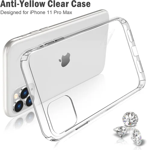 Vista 3 de JJGoo Funda compatible con iPhone 11 Pro Max, transparente, suave, a prueba de golpes, delgada, funda protectora delgada para teléfono de 6.5