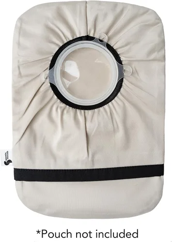 Vista 3 de Funda elástica beige para bolsa de ostomía Bolsas de colostomía, estoma e ileostomía ajustables y de moda Beige, 5x8 (orificio pequeño)