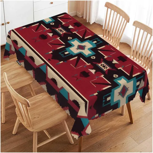 Vista 23 de Swono - Mantel rectangular de bambú con diseño de luz solar y bosque de bambú - Mantel a cuadros lavable para mesa de cocina, cena de festividades