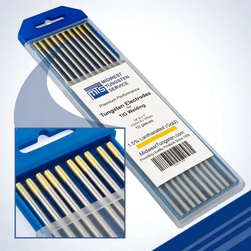 Vista 24 de Midwest Tungsten Service TIG Electrodos de soldadura de tungsteno paquete de 10 unidades (blanco - tungsteno con circonio 0.8% (WZ8, EWZ-0.8), 1/8