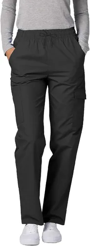 Vista 4 de Adar Universal - Conjunto de ropa quirúrgica para mujer, parte superior con cierre frontal y pantalones quirúrgicos con múltiples bolsillos