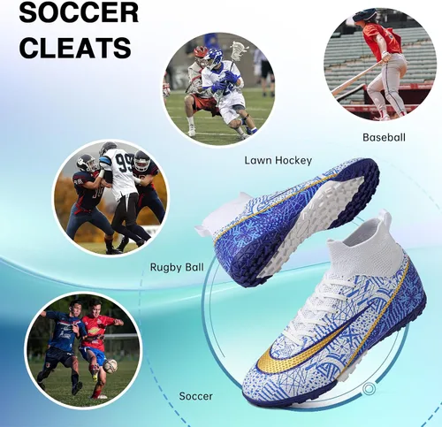 Vista 7 de Tacos de fútbol para hombre y mujer, zapatos de fútbol juvenil, tacos de fútbol para Big Boy AG TF