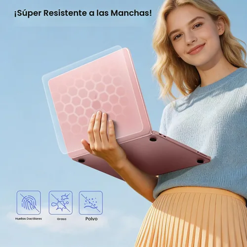 Vista 2 de BlueSwan para MacBook Neo Case 13 pulgadas 2026 Release A18 Pro Chip Modelo Rubor transparente
