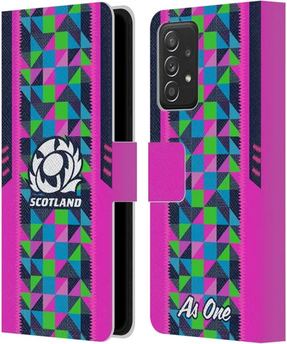 Vista 8 de Head Case Designs Officially Licensed Scotland Rugby Away 2023/24 Crest Kit Leather Wallet Case Compatible with Samsung Galaxy A53 5G (2022)