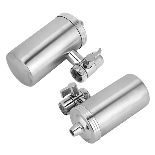Vista 3 de UF - Filtro de agua para grifo de acero inoxidable, doble salida para fregadero de cocina, purificador de grifo con filtración de 7 etapas, núcleo