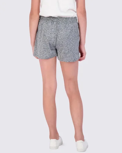 Vista 3 de Real Essentials Paquete de 4 pantalones cortos para correr de rendimiento atlético para niñas con cordón y bolsillos