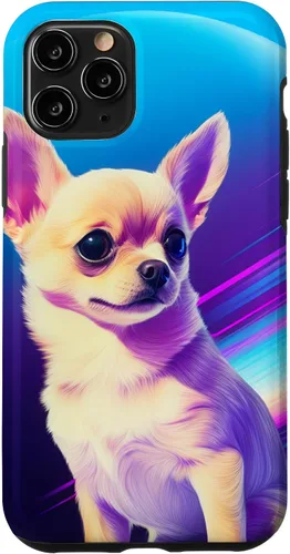 Vista 29 de Chihuahua Dog Retro Rainbow para Chihuahua Dog Lovers Case para iPhone 17