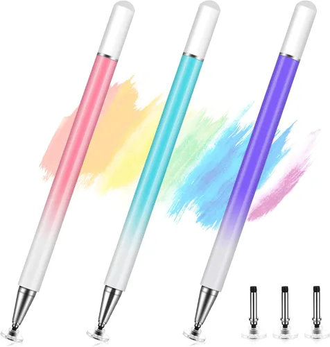 Vista 8 de Lápiz capacitivo para pantalla táctil, paquete de 4 lápices capacitivos universales para iPad pro/iPhone/tabletas Android y todas las pantallas