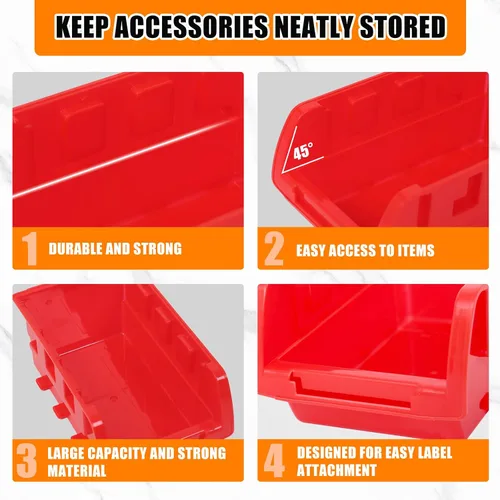 Vista 15 de Maxworks 80694 30-Bin Soporte de almacenamiento para pared para Tuercas, Pernos, tornillos, clavos, abalorios, Botones, otras pequeñas partes