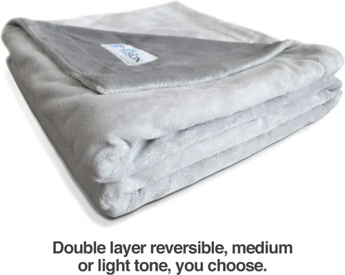 Vista 9 de Manta PetFusion para mascotas de calidad. Reversible, de color gris, de microfelpa. 100% de poliéster suave., Gris (slate gray) Ultra suave