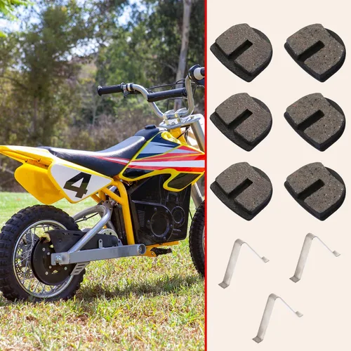 Vista 2 de KAMIER Pastillas de freno delanteras y traseras redondeadas de repuesto para Razor MX650 MX500 SX500 Mcgrath Dirt Bike Electric 4 Wheeler ATV Dirt