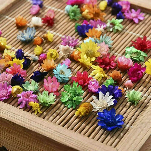 Vista 5 de 710pcs DIY flores secas dispersas aromaterapia vela colgante de resina epoxi