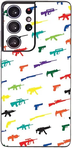 Vista 4 de MightySkins Skin compatible con Samsung Galaxy S21 Ultra - Bandera de Estados Unidos Funda protectora de vinilo duradera y única Fácil