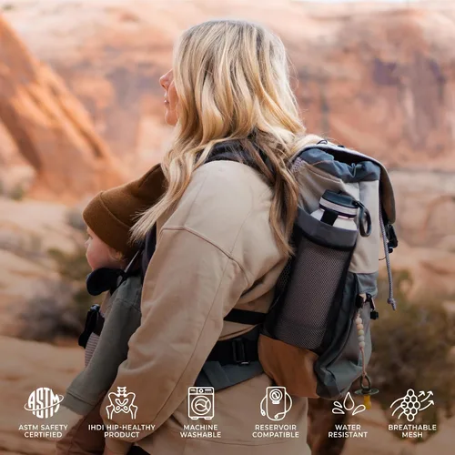 Vista 5 de Paquete de aventura: mochila de 40 litros y portabebés diseñado para padres activos, ideal para senderismo, viajes, al aire libre y uso diario