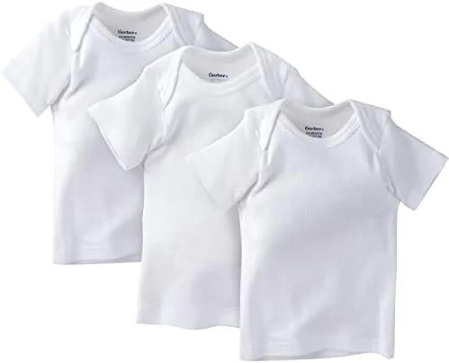 Vista 4 de Gerber Paquete de 3 camisetas sin cordones de manga corta para bebé niña