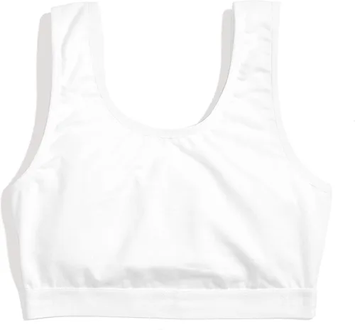 Vista 6 de TomboyX Essentials - Brasier suave para mujer, mezcla de algodón, cobertura completa, sin varillas, de bajo impacto con cuello redondo y sin relleno