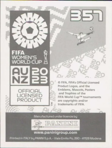 Vista 2 de Pegatinas de la Copa Mundial Femenina de la FIFA de Panini 2023 #357 Lineth Beerensteyn Países Bajos Mini Pegatina de Futbol de Fútbol