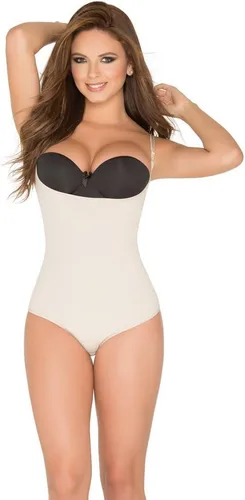 Vista 2 de Braless Girdle faja para las mujeres Braless Seamless Body Tanga Body Shaper clásico, 38, Color piel (nude)