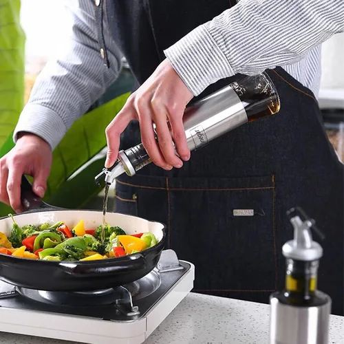 Vista 3 de Olive Oil Spouts, tapón de botella de vinagre Oil a prueba de fugas, dispensador de boquilla para aceite, vinagre, aceite de oliva, ensalada, vino