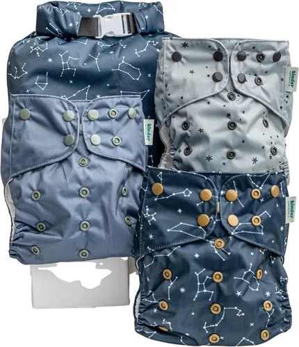 Vista 33 de Big Adventure Kinder - Juego de 5 pañales de tela reutilizables para bebé, estilo de bolsillo, jersey atlético que absorbe la humedad, insertos