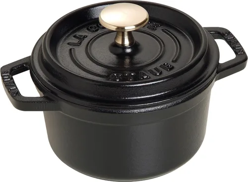 Vista 5 de Staub La Cocotte Redonda 40509-804 Mini Pico Cocotte Redonda Verde Basil 40509-804 Olla Esmaltada Pequeña de Dos Manijas