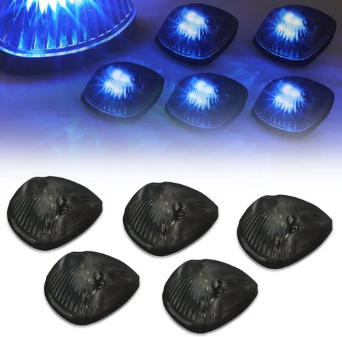 Vista 10 de Auto Dynasty Compatible con Dodge Ram 1500/2500 / 3500 BR 5 X LED Luces superiores de techo de cabina (carcasa negra, LED blanco)