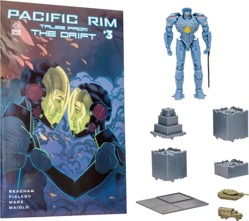 Vista 5 de Pacific Rim McFarlane Toys Gipsy Danger (Jaeger) - Figura de 4 pulgadas con cómic