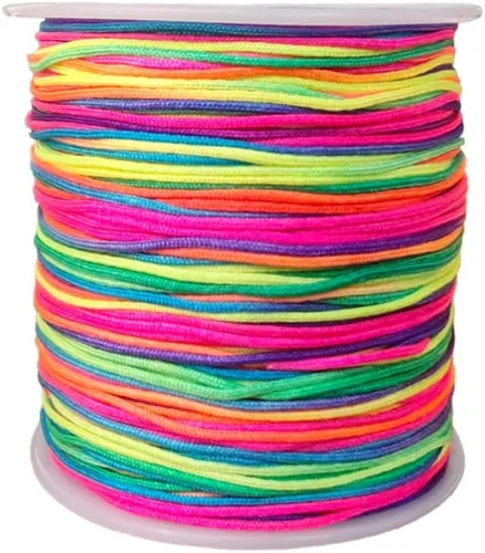 Vista 30 de Cordón de nailon de 0.020 in, hilo de ajuste para nudos chinos, collares, joyería, macramé, cuentas, pulseras de 150 yardas (negro)