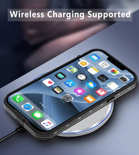 Vista 6 de Funda impermeable diseñada para iPhone 12, cuerpo completo, a prueba de polvo, a prueba de golpes, protector de pantalla integrado