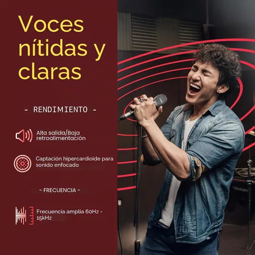 Vista 2 de Pyle Kit de micrófono dinámico profesional de 3 piezas, micrófono cardioide unidireccional vocal de mano con funda de transporte rígida y bolsa