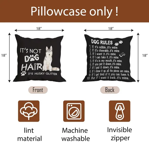 Vista 7 de huester Funda de almohada reversible con purpurina de 18 x 18 pulgadas, funda de almohada decorativa para el hogar, sofá, cama, decoración
