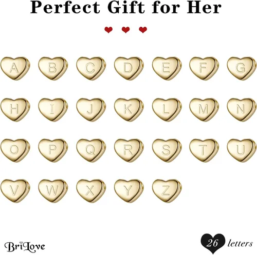 Vista 6 de BriLove Gifts for Mom Girls Women 925 Sterling Silver Tiny Initial Heart Pendant Choker Necklace for Mothers DayValentines