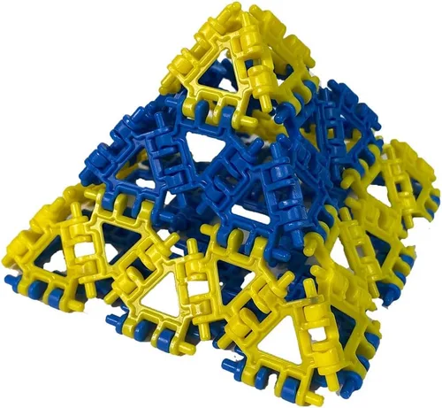 Vista 5 de That Hinge Toy - Juego de 82 piezas azul + rosa, animal + más juguete de construcción STEM