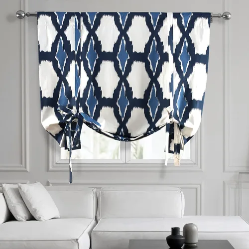 Vista 23 de HPD Half Price Drapes Ikat - Cortinas enrollables para oscurecer la habitación, 46 x 63 pulgadas, cortina enrollable de algodón para ventana de sala