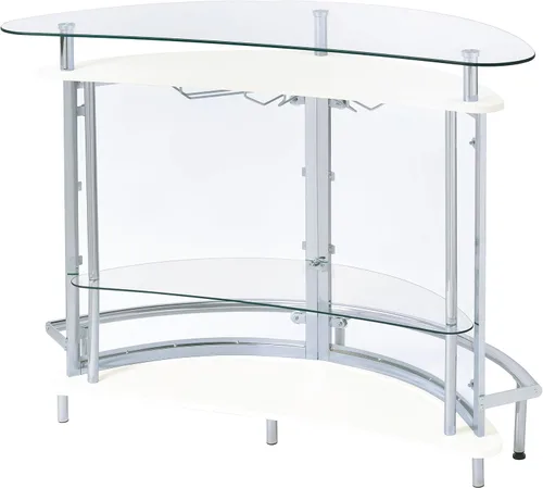 Vista 9 de Mueble para bar con frontal de acrílico, Metal, Blanco