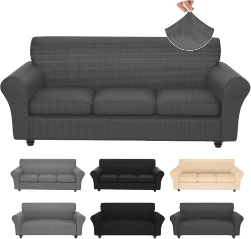 Vista 31 de Fundas elásticas para silla, fundas elásticas para sillón de 2 piezas, fundas de sofá lavables con diseño floral para sillón, protector de muebles