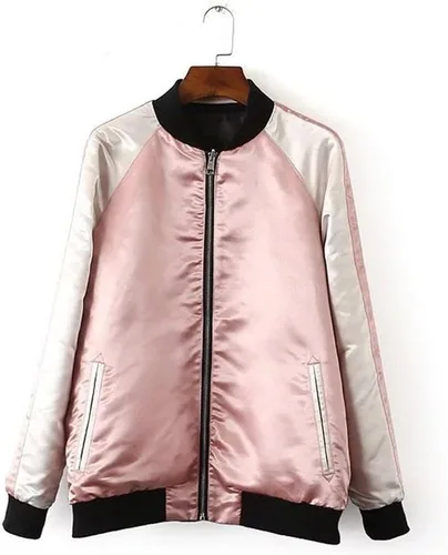 Vista 3 de Viport Chaqueta Bomber Reversible Bordada Floral Phoenix Mujer Negro Rojo