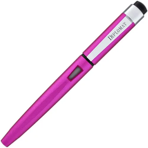 Vista 5 de DIPLOMAT - Pluma estilográfica Magnum Steel - Rosa - Simple y ligera - Escritura suave y cómoda - Aspecto elegante - Acero inoxidable - Artesanía