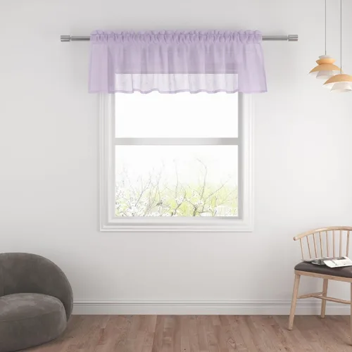 Vista 24 de UPOPO Paneles de Cortina Beige Pequeños Cortinas Transparentes de Gasa de 16 Pulgadas de Largo Cortinas de Cocina de Voile con Textura de Lino