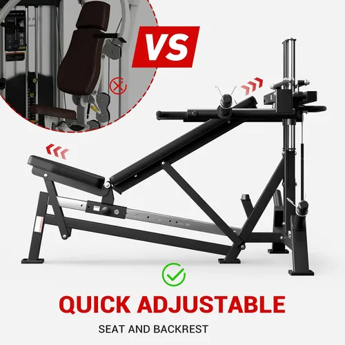 Vista 5 de GMWD Chest Press Machine, Bench Press Machine with Independent Converging Arms, Adjustable Flat Incline Bench for Chest, AB Workouts, Shoulder Home
